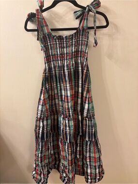 Maxwell and Geraldine Multicolor Plaid Tie-Shoulder XS